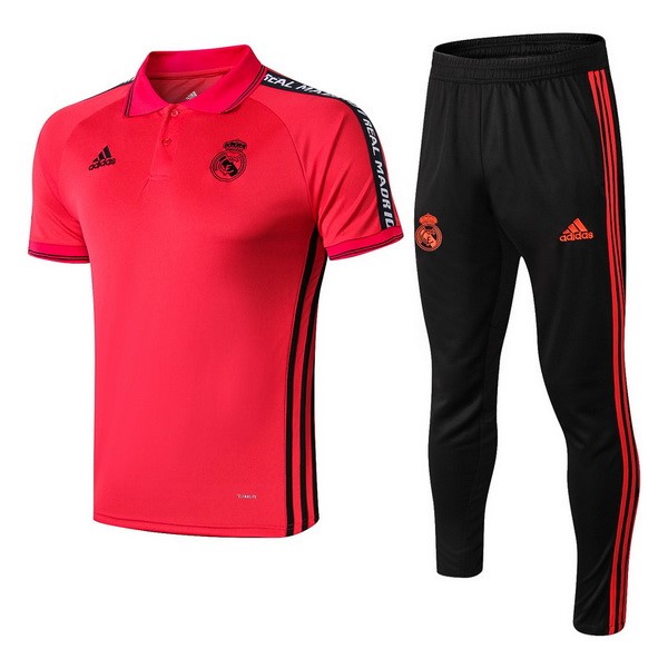 Polo Komplett Set Real Madrid 2019-20 Rote Schwarz